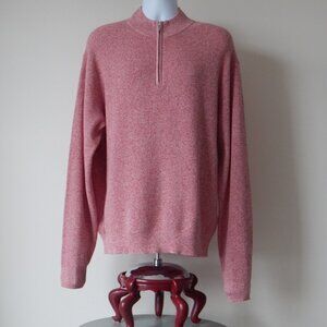 Peter Millar Crown Men Wool Cotton Twisted Knit Quarter Zip Sweater LYCHE XL NWT